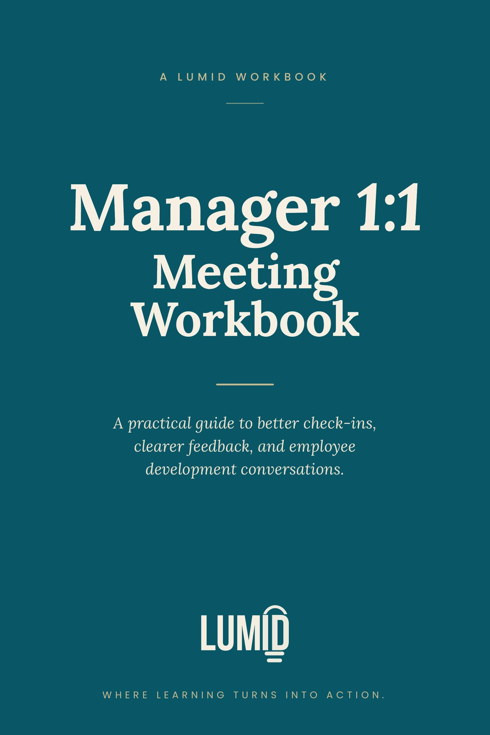 Manager 1:1 Meeting Workbook cover