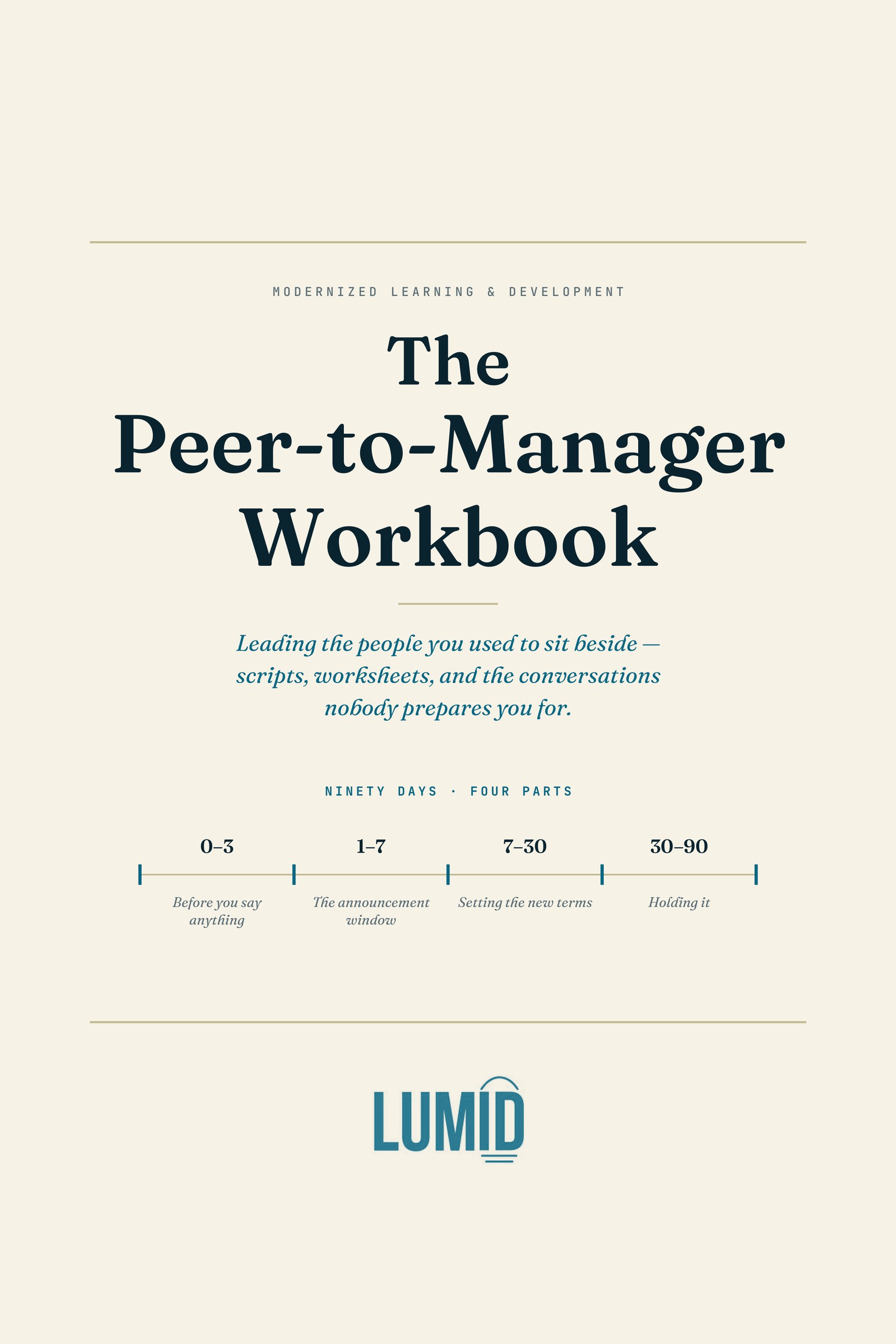 The Peer-to-Manager Workbook cover